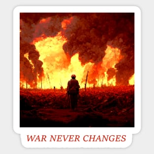 War never changes Sticker